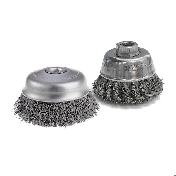 Cgw Abrasives High Speed Small Grinder Premium Cup Brush, 2-3/4 in Dia Brush, 5/8-11 Arbor Hole, 0.02 in Dia Filam 60070 - main
